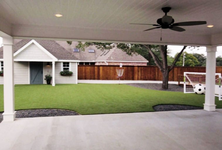 Copp Family Backyard with Playground Grass