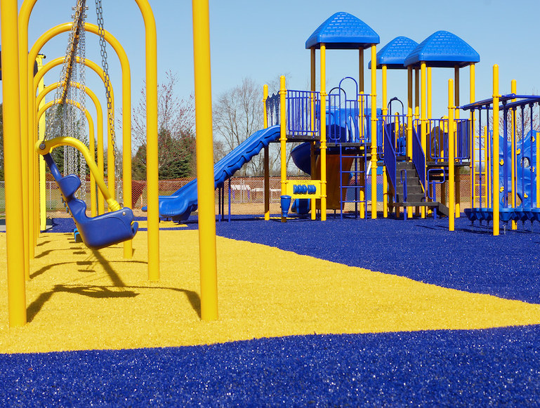 Playground Grass synthetic turf installed at Lake Center Christian School by ForeverLawn NEO