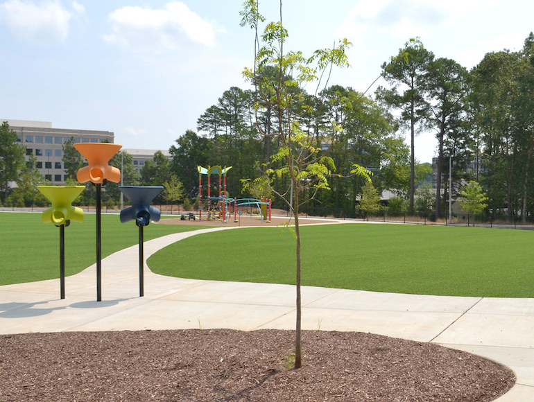 Stough Elementary Playground featuring Playground Grass synthetic turf by ForeverLawn